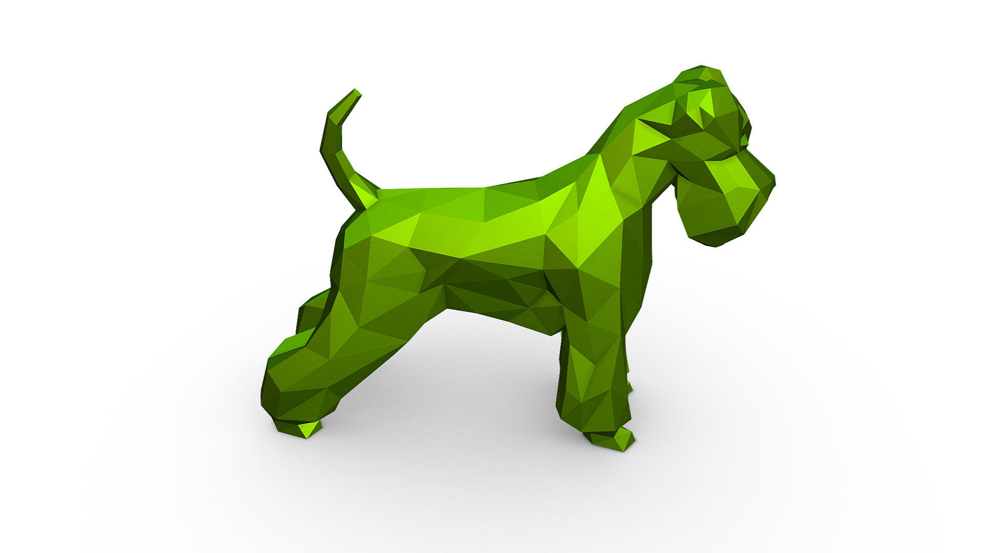 Schnauzer dog figure 3D print model_4