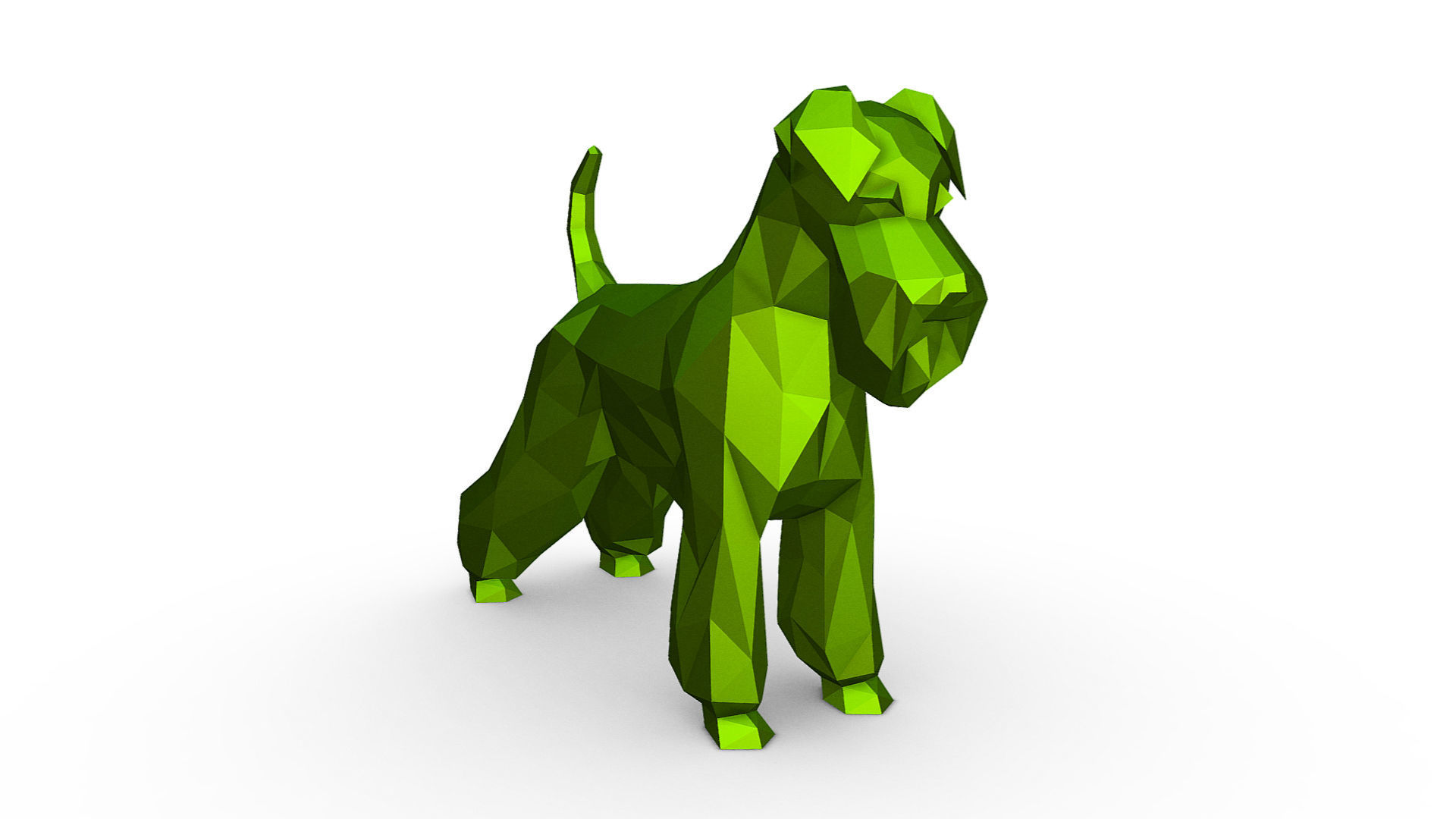 Schnauzer dog figure 3D print model_5