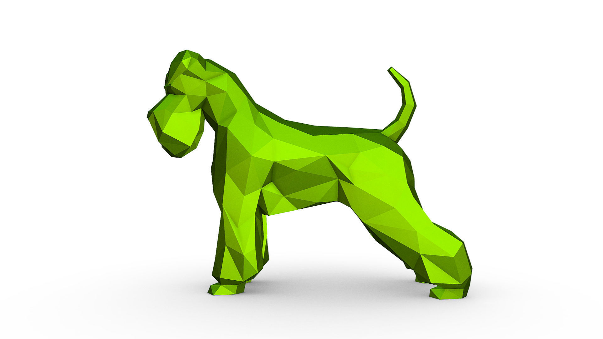 Schnauzer dog figure 3D print model_1