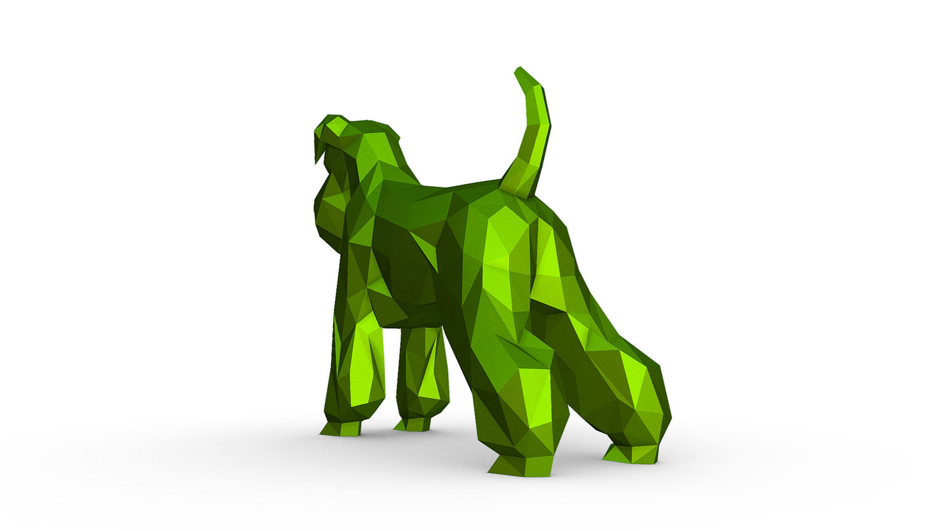 Schnauzer dog figure 3D print model_2