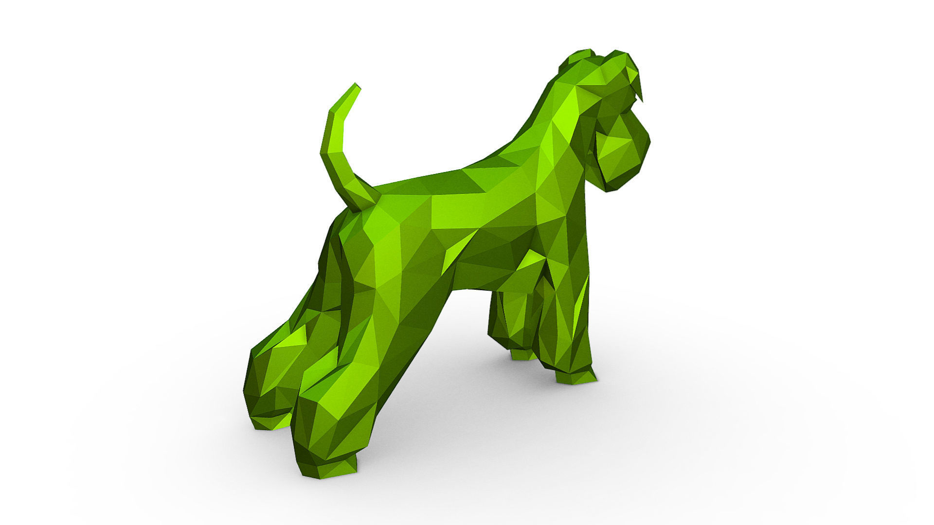 Schnauzer dog figure 3D print model_3