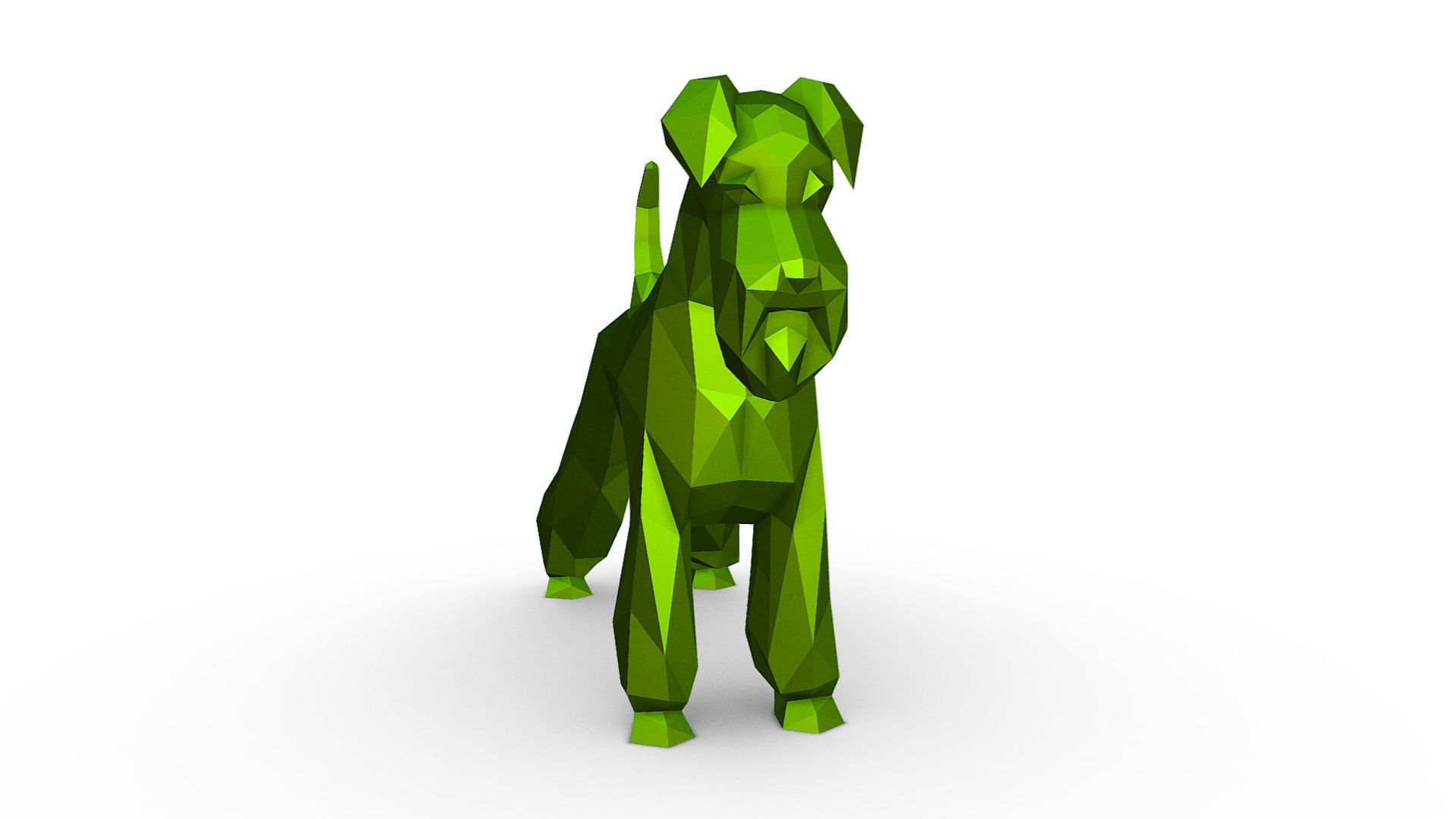 Schnauzer dog figure 3D print model_6