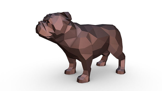 English bulldog figure 3D print model
