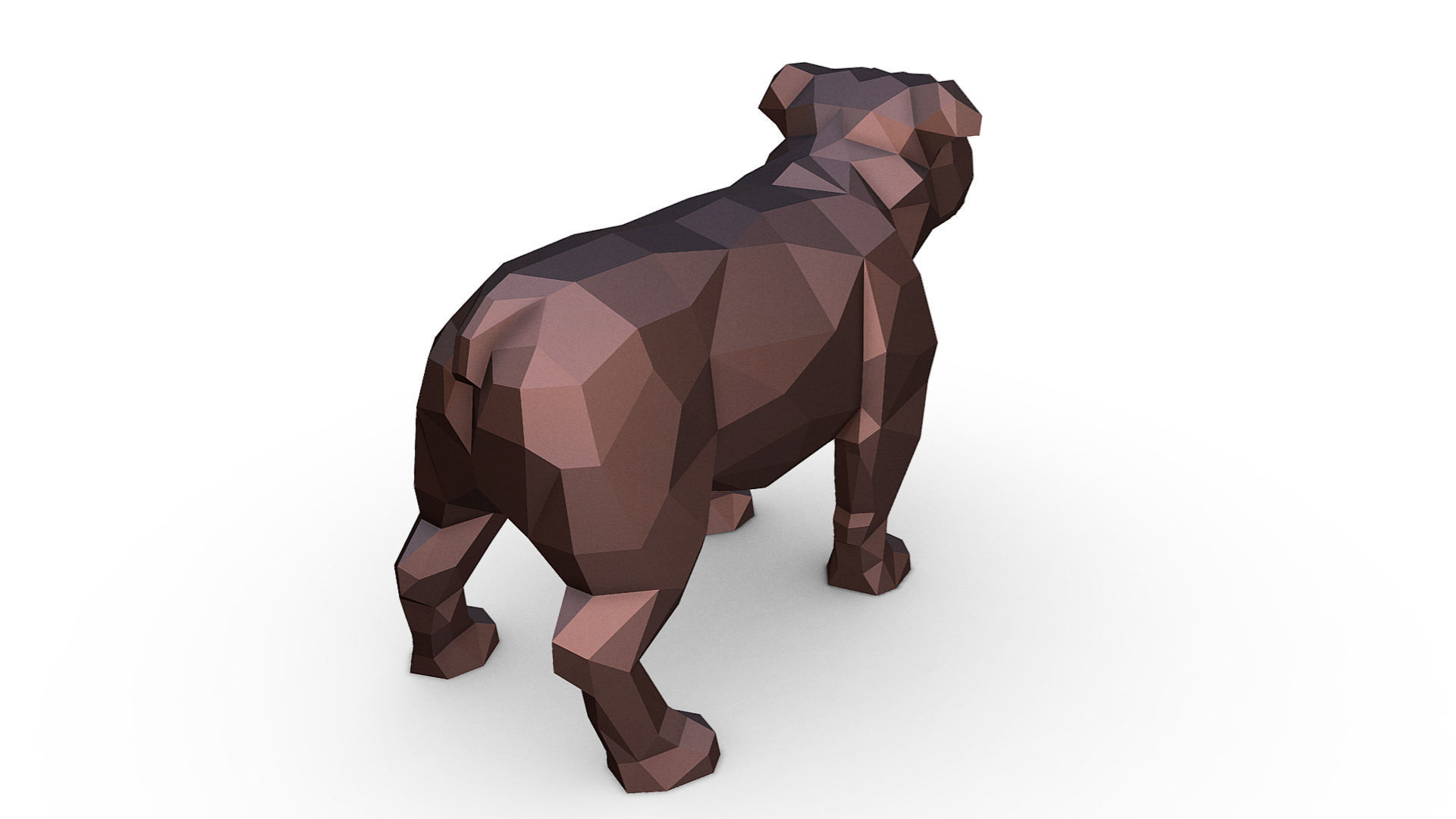 English bulldog figure 3D print model_3