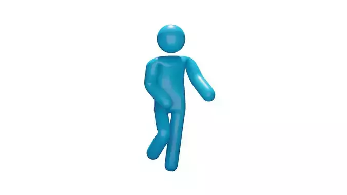 Simple Stick man Figure  model 3D  Low-poly 3D model