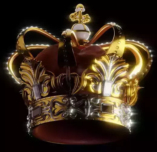 King Golden Crown High Poly 