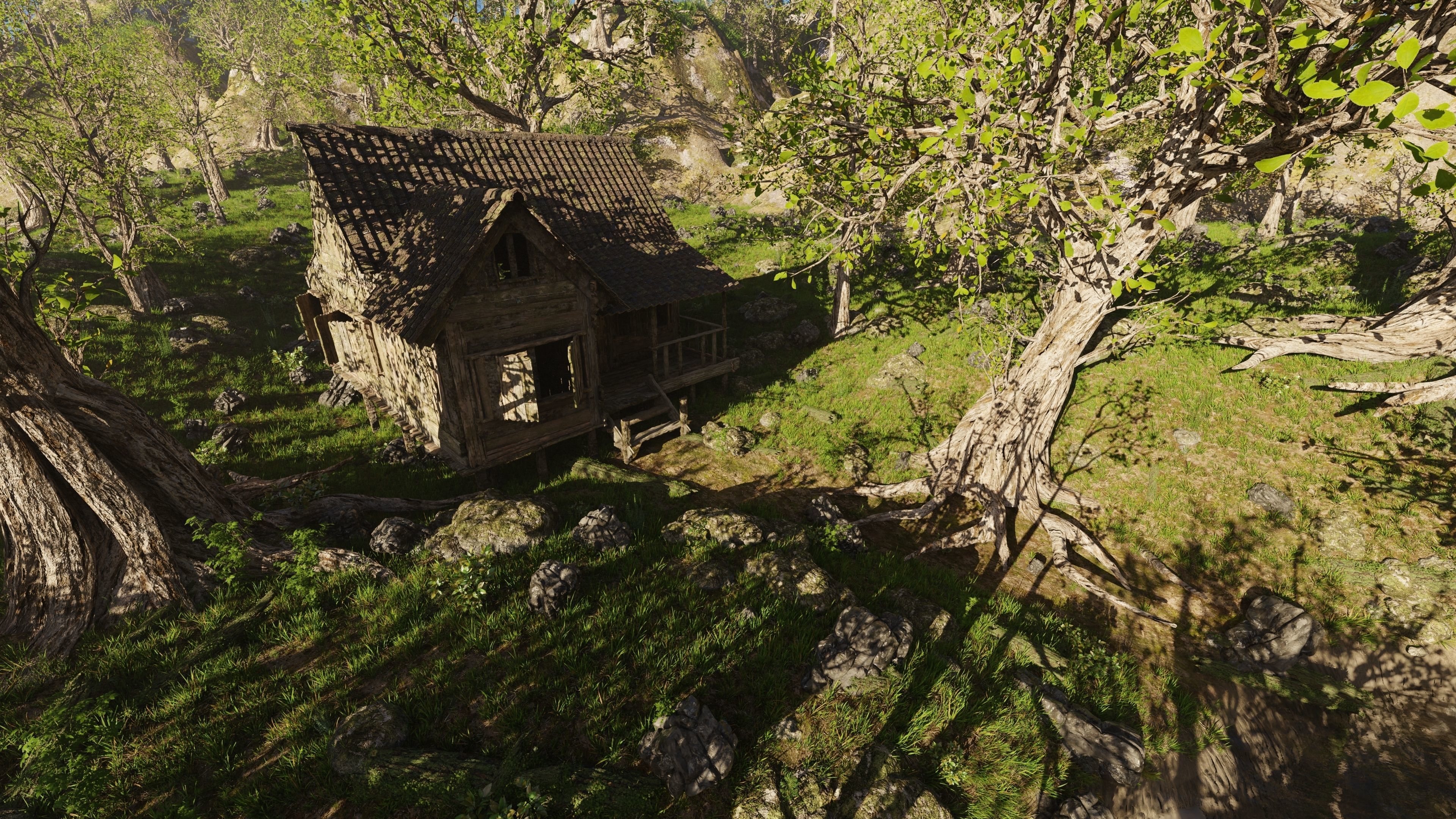 Cabin River Scene 3D model_5