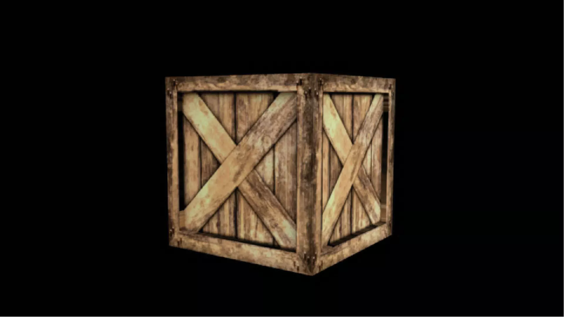 Wooden Box 3D model