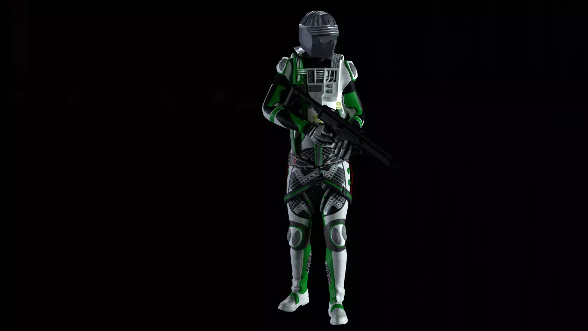 Robot Soldier - Assault Soldier Low-poly 3D model_0