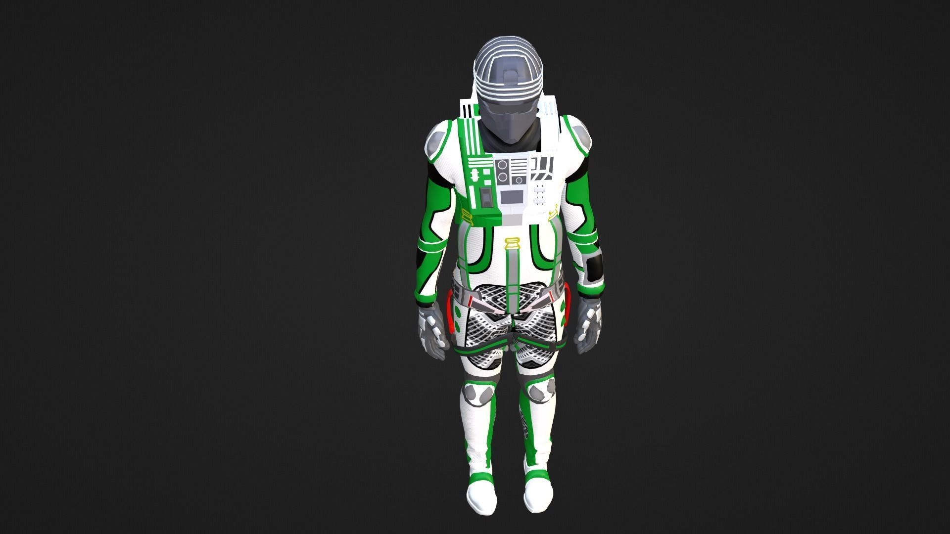 Robot Soldier - Assault Soldier Low-poly 3D model_4