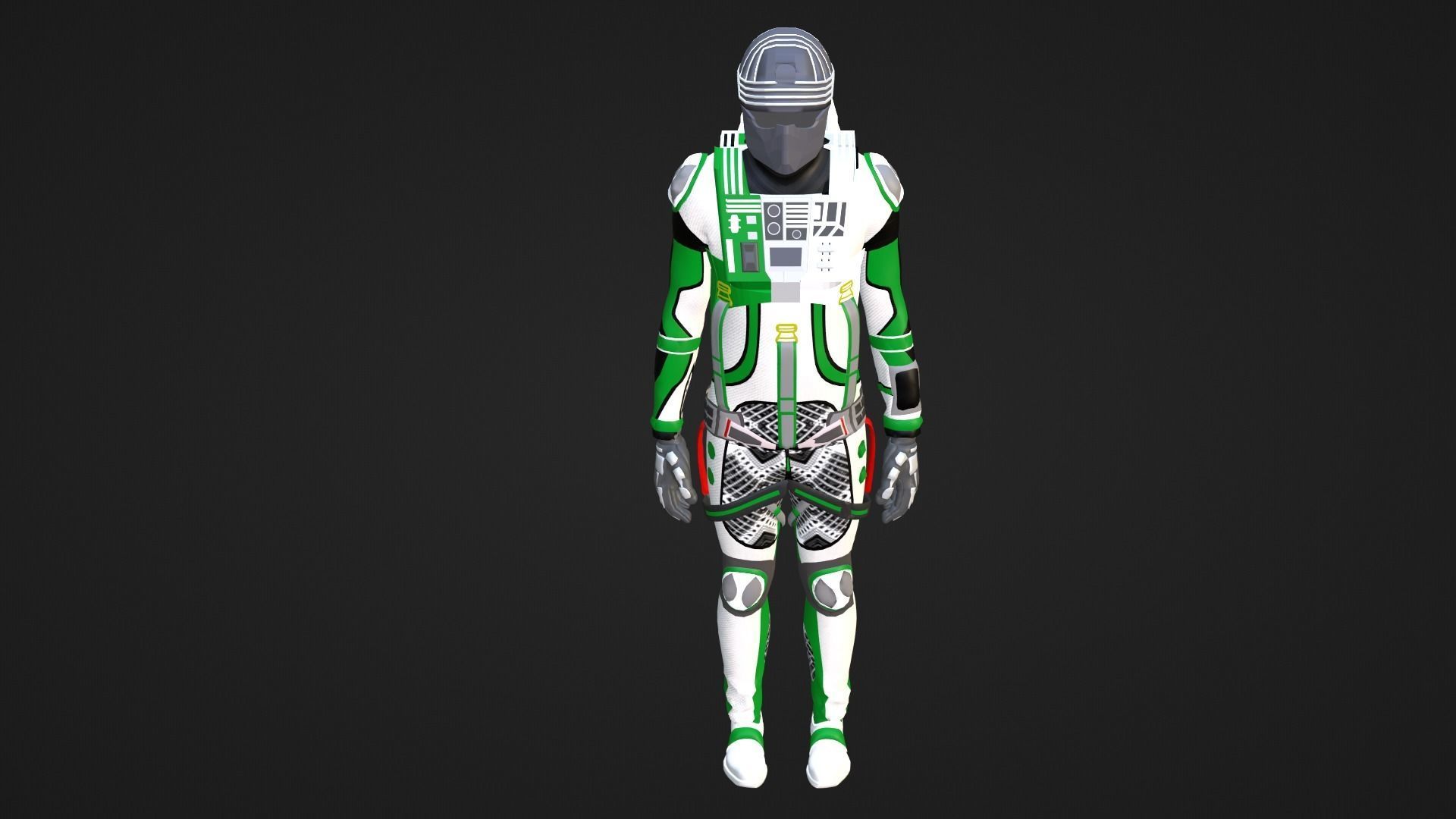 Robot Soldier - Assault Soldier Low-poly 3D model_2
