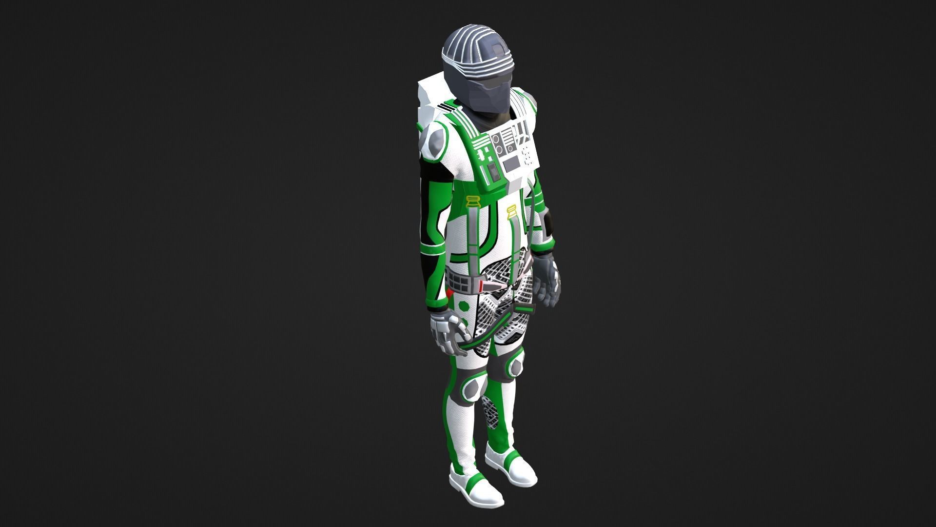 Robot Soldier - Assault Soldier Low-poly 3D model_1