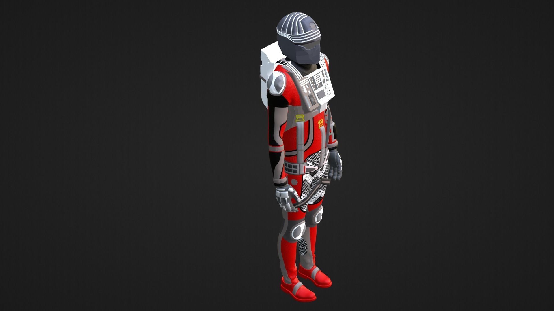 Robot Soldier - Assault Soldier Low-poly 3D model_3