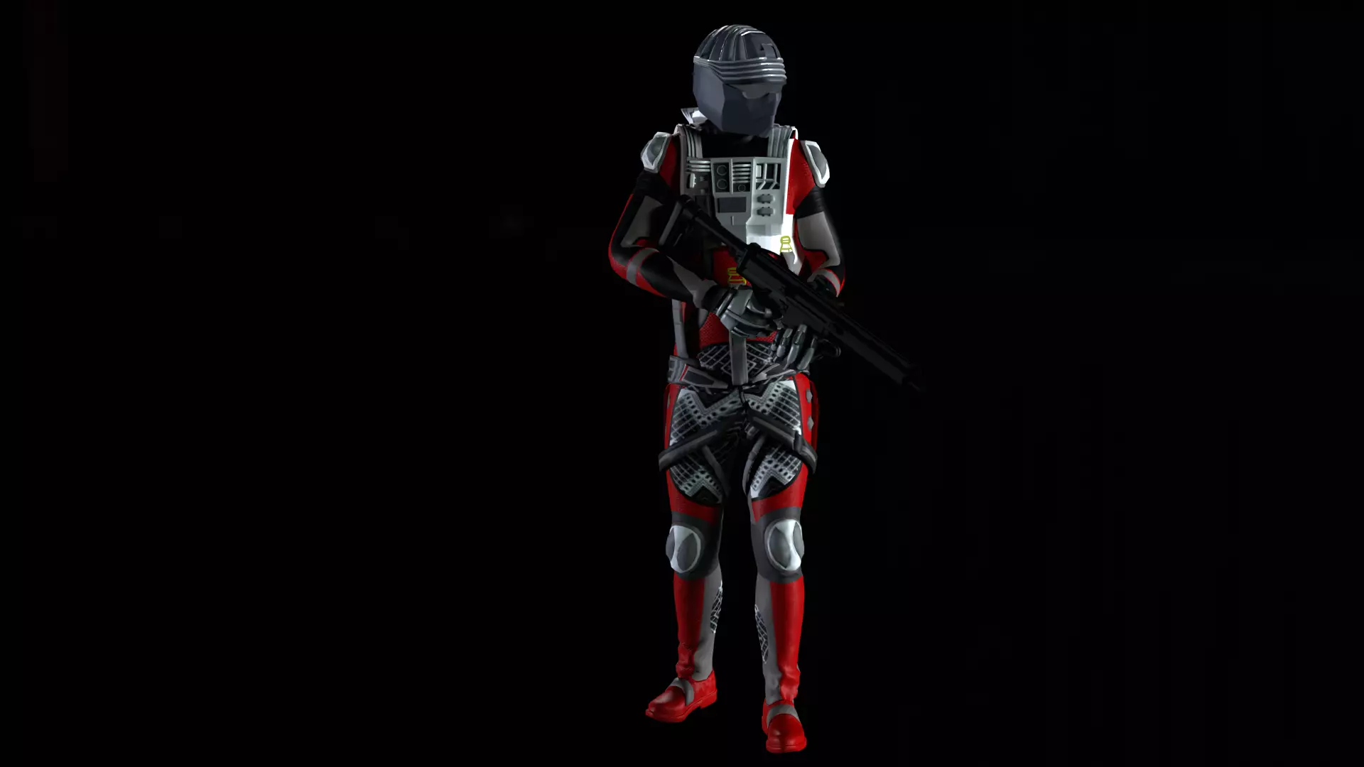 Robot Soldier - Assault Soldier Low-poly 3D model_0