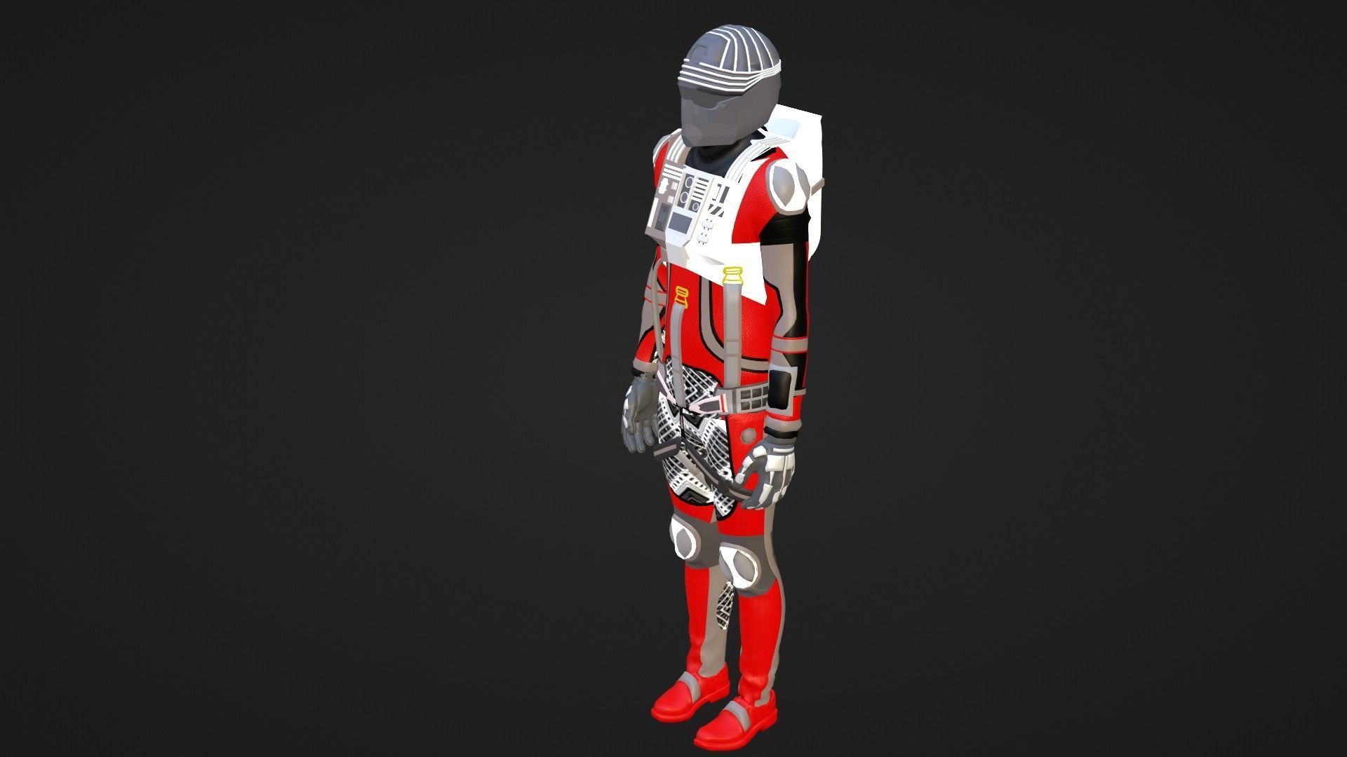 Robot Soldier - Assault Soldier Low-poly 3D model_2
