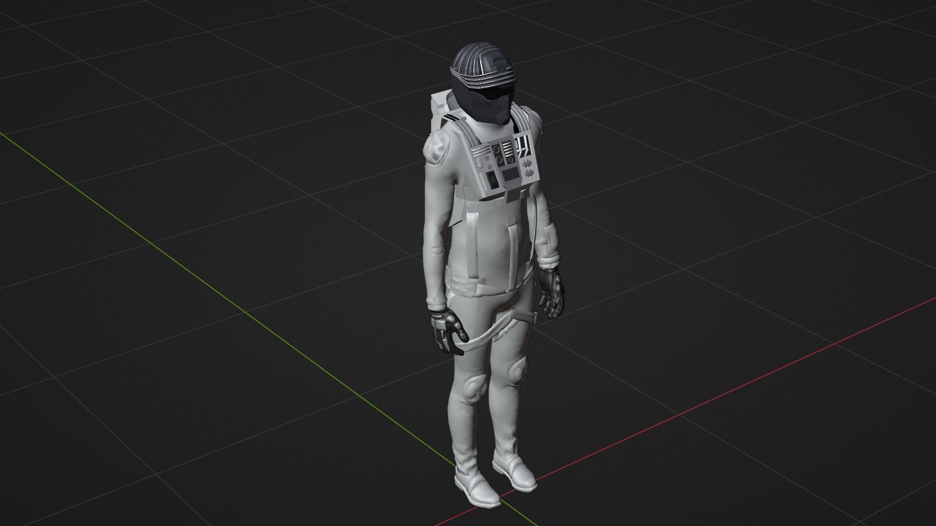 Robot Soldier - Assault Soldier Low-poly 3D model_5