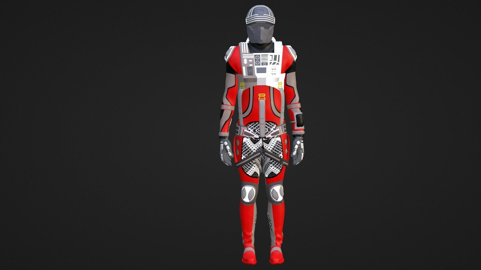 Robot Soldier - Assault Soldier Low-poly 3D model_1