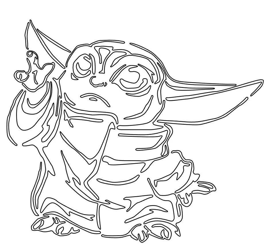 Grogu SVG file baby Yoda The Child 3D model