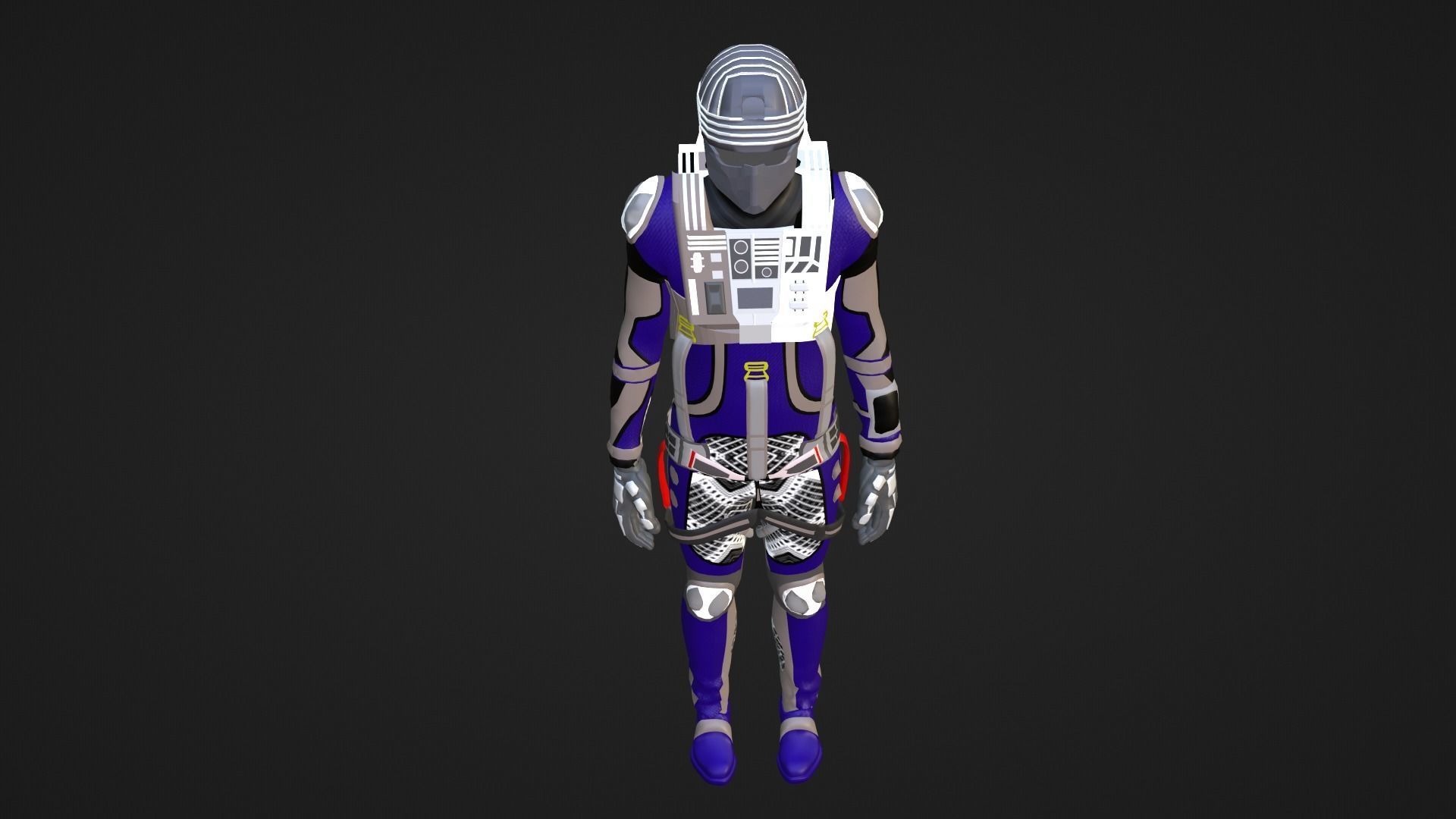 Robot Soldier - Assault Soldier Low-poly 3D model_4