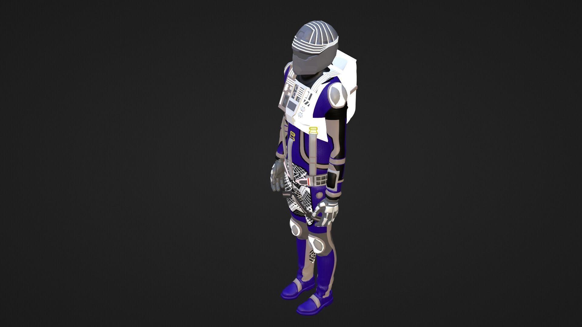 Robot Soldier - Assault Soldier Low-poly 3D model_3