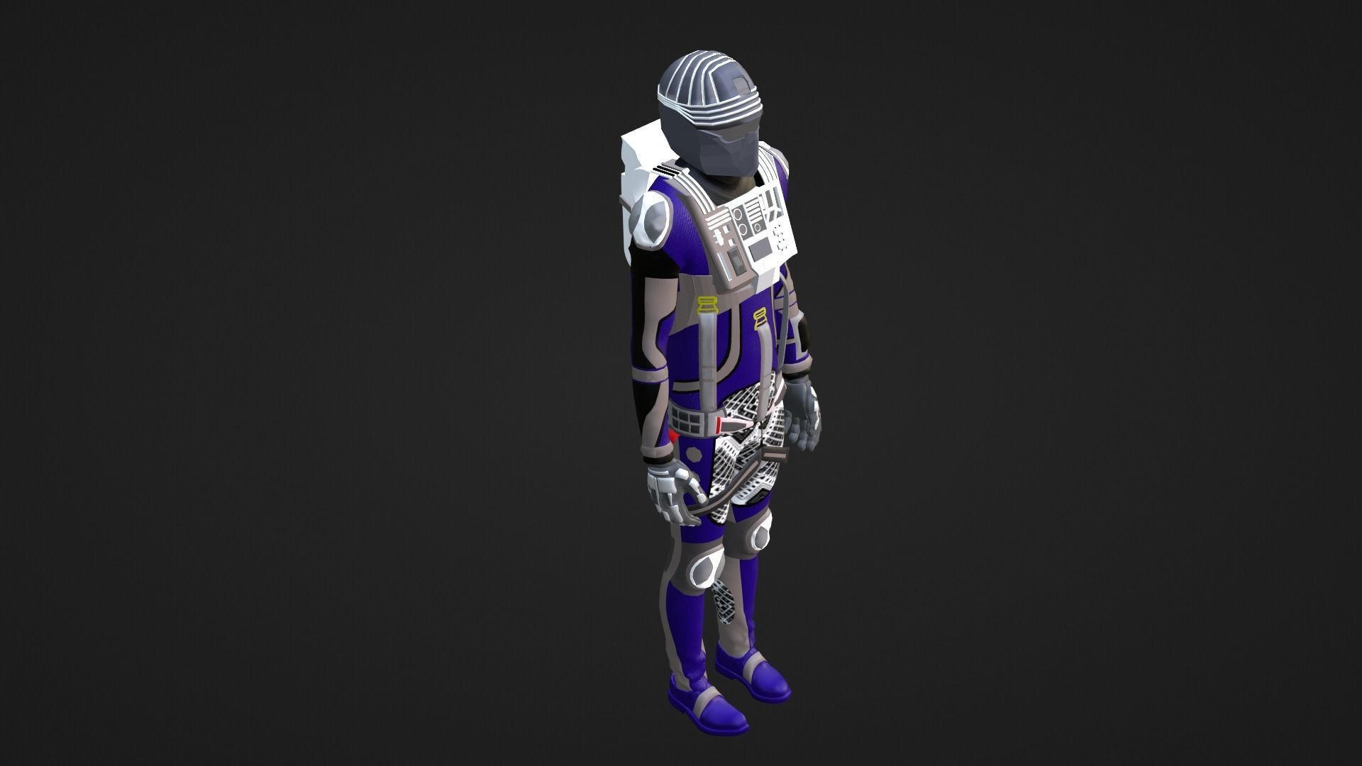 Robot Soldier - Assault Soldier Low-poly 3D model_1