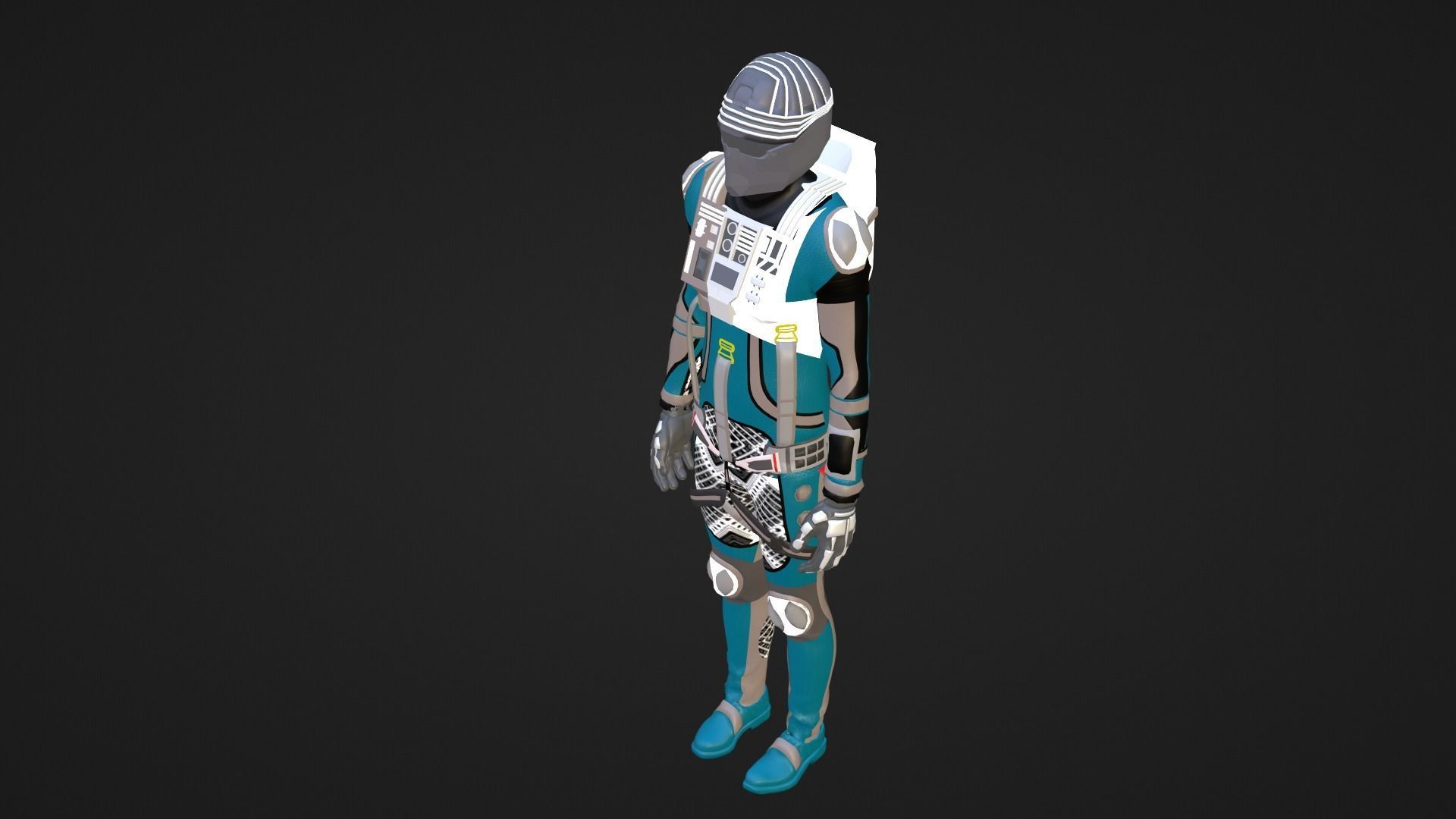 Robot Soldier - Assault Soldier Low-poly 3D model_3