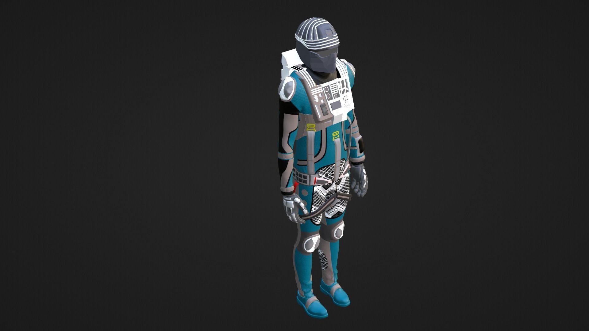 Robot Soldier - Assault Soldier Low-poly 3D model_1