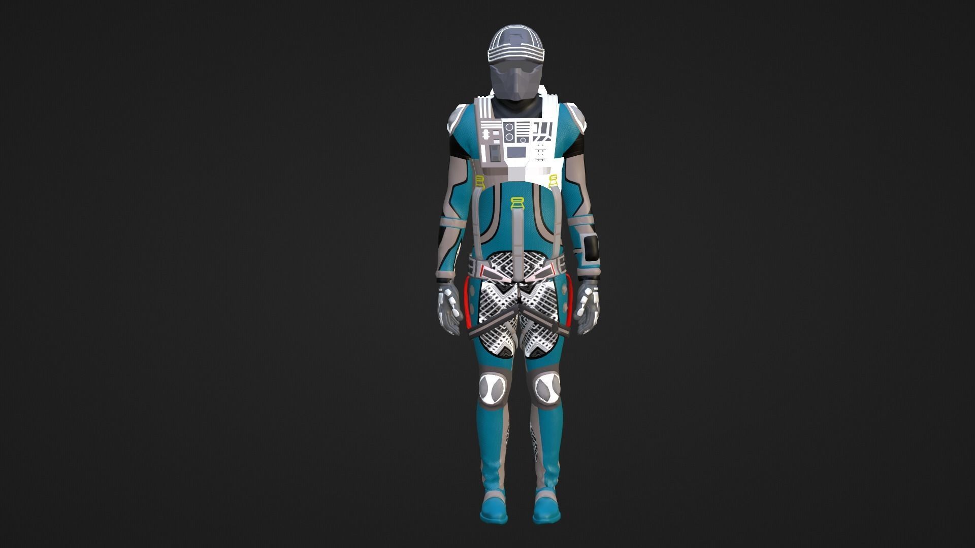 Robot Soldier - Assault Soldier Low-poly 3D model_4