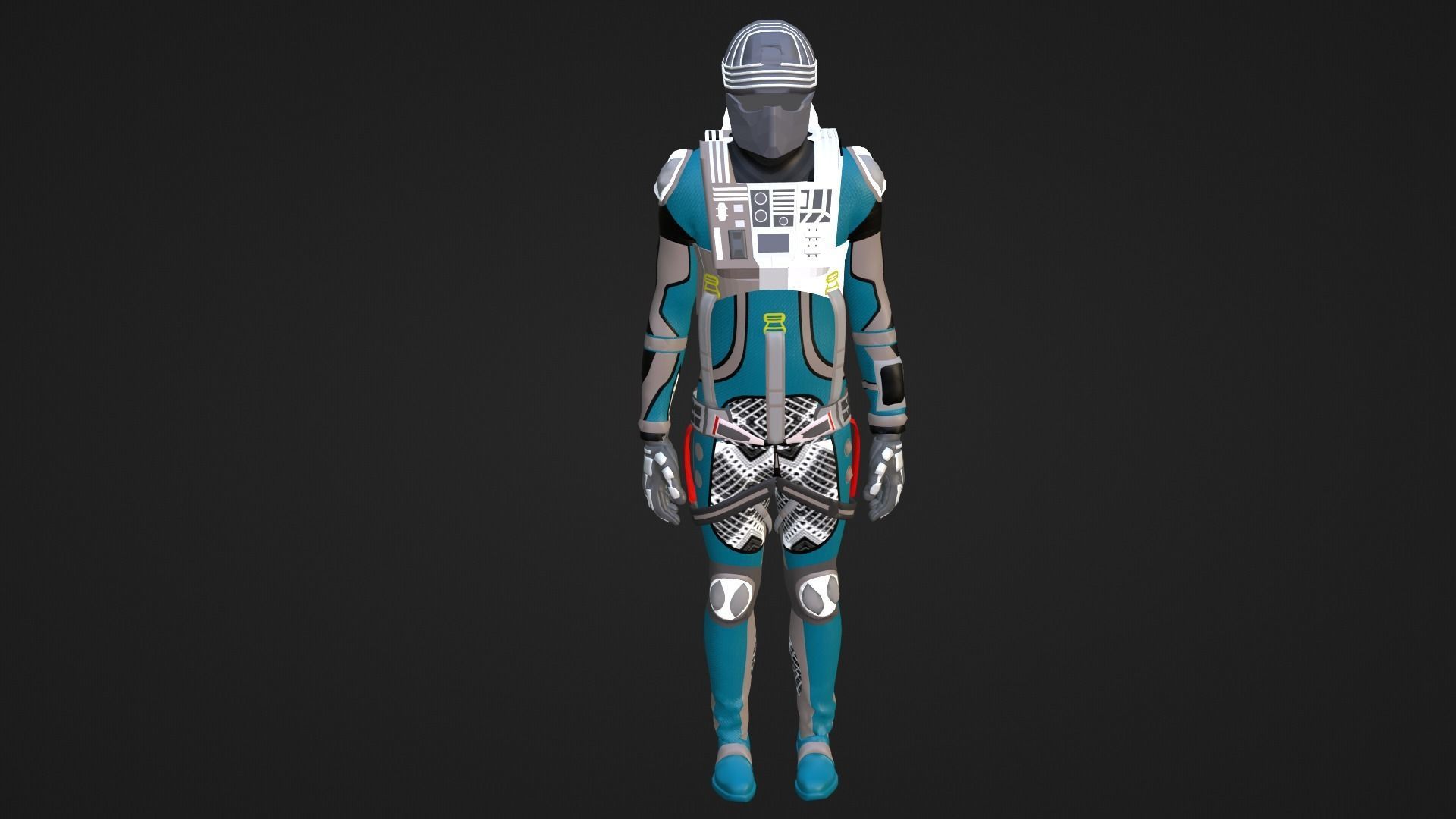 Robot Soldier - Assault Soldier Low-poly 3D model_2