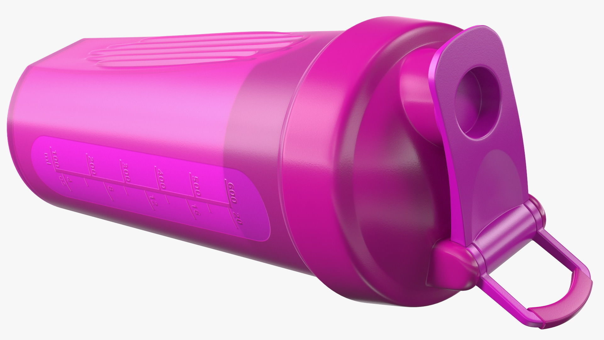 Protein Shaker Bottle with Protein Pink 3D model CGTrader