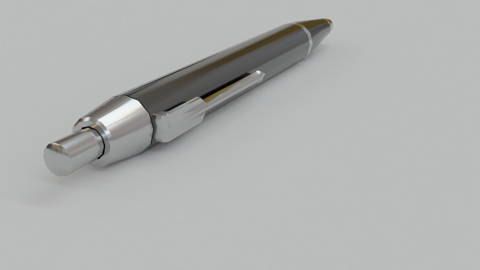 Pen model Free low-poly 3D model_1