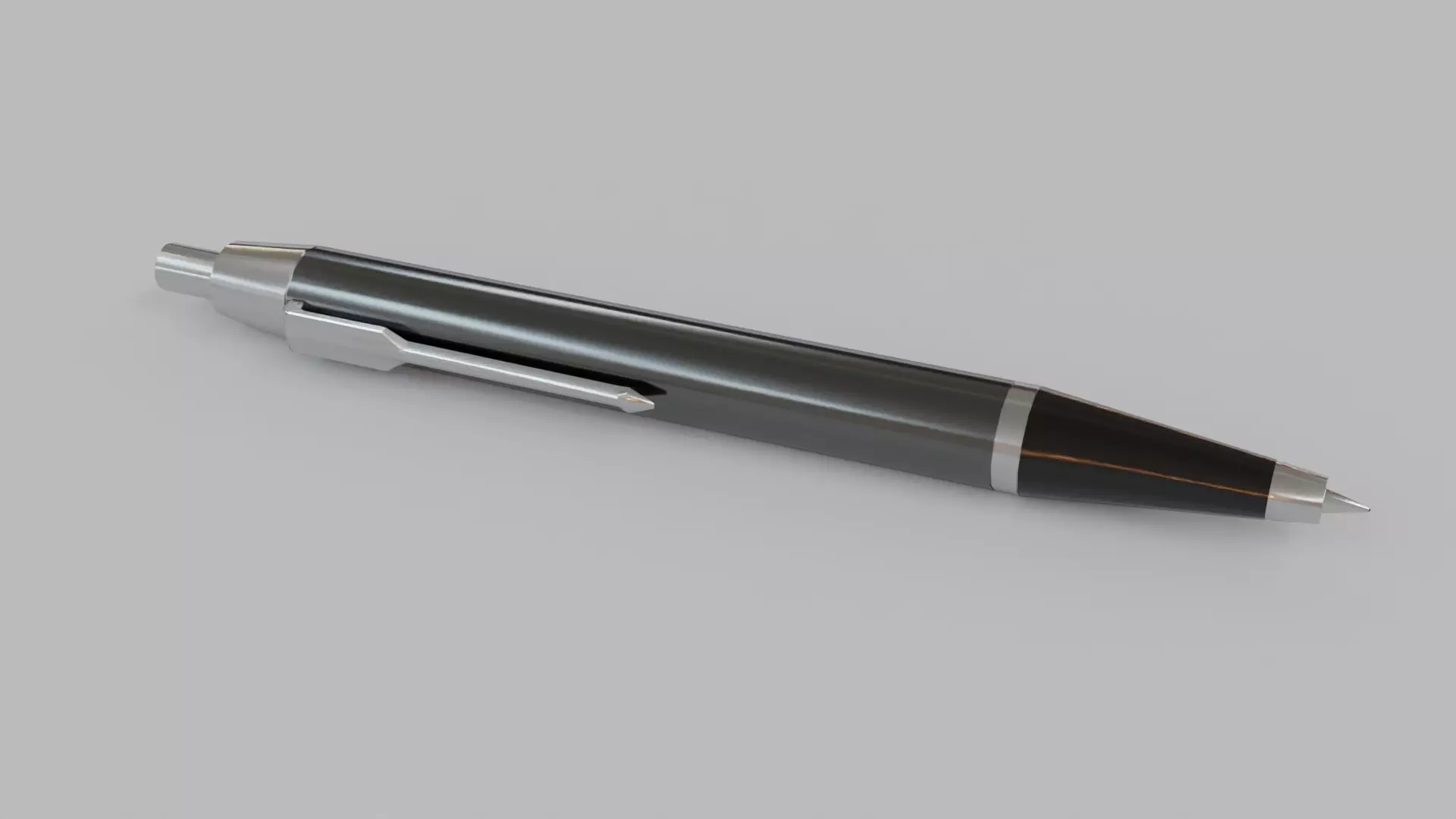 Pen model Free low-poly 3D model_0