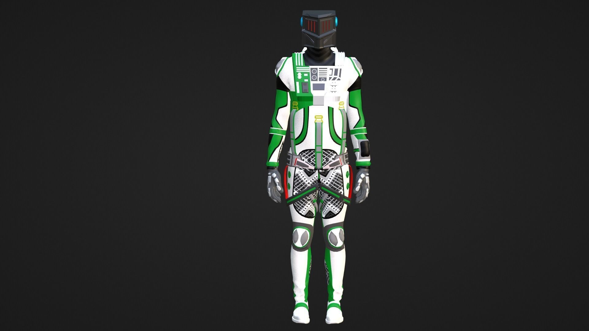 Robot Soldier - Assault Soldier Low-poly 3D model_4