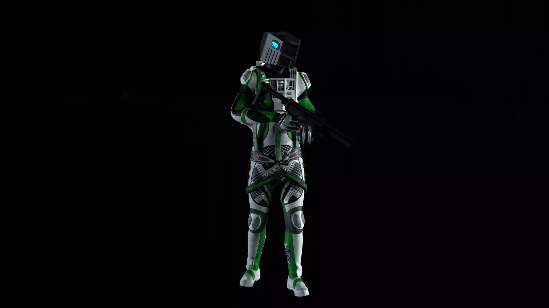 Robot Soldier - Assault Soldier Low-poly 3D model_0
