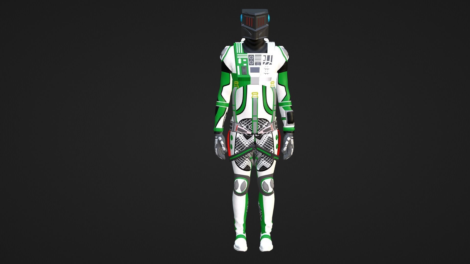Robot Soldier - Assault Soldier Low-poly 3D model_2