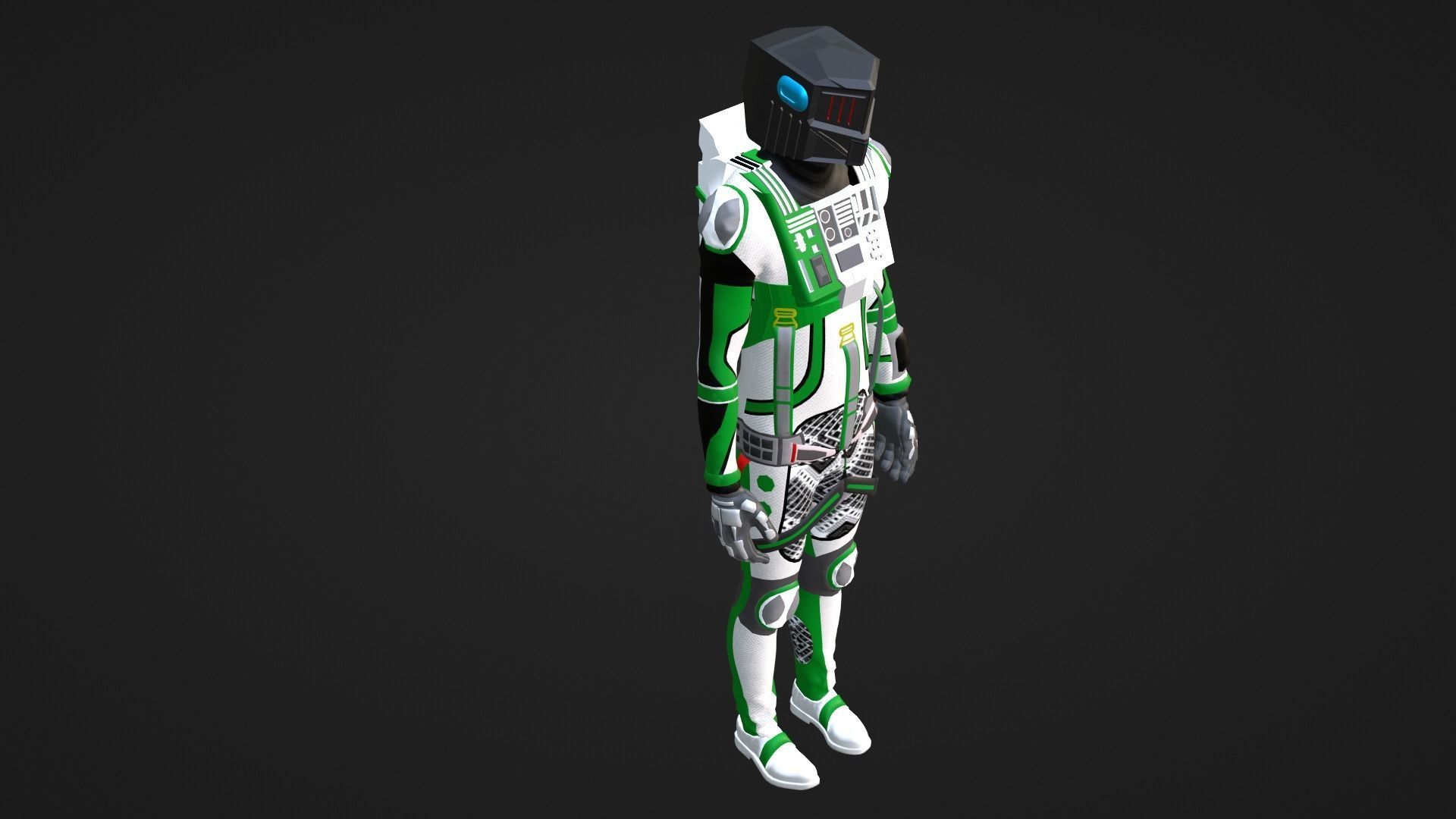 Robot Soldier - Assault Soldier Low-poly 3D model_1