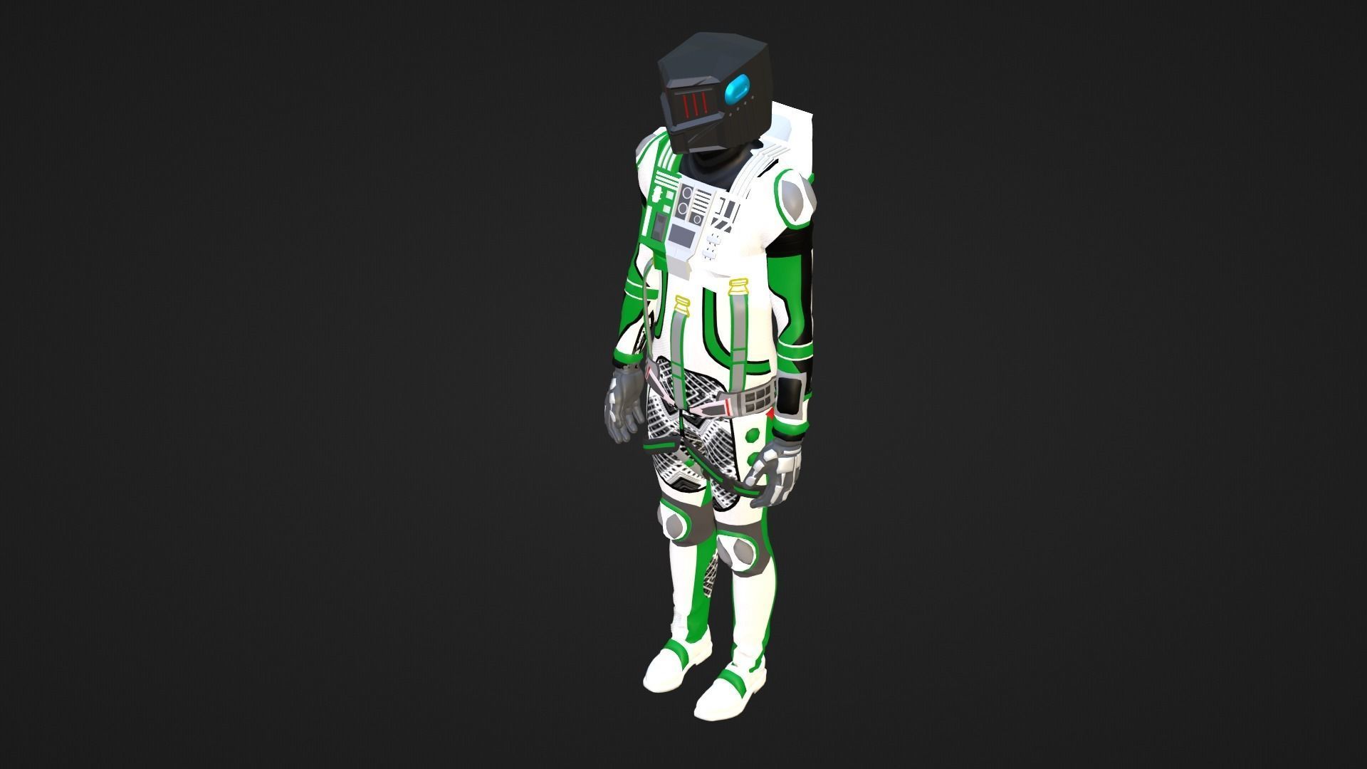 Robot Soldier - Assault Soldier Low-poly 3D model_3