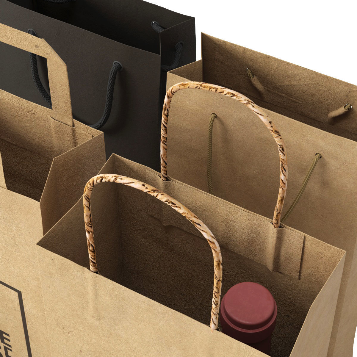 Paper bag 6 3D model_3