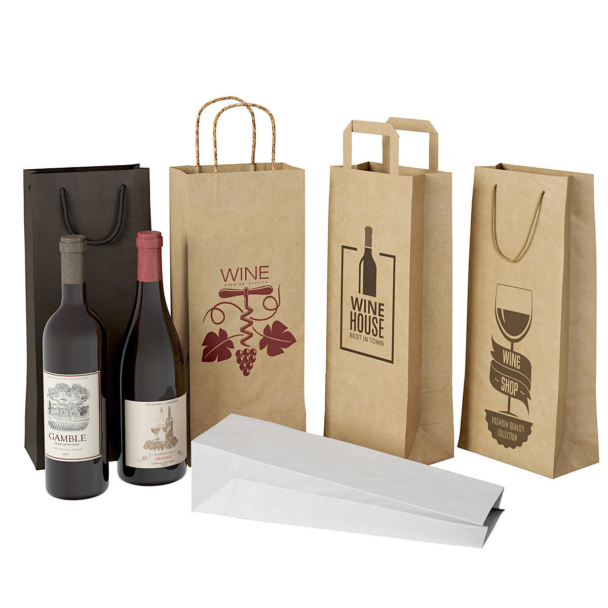 Paper bag 6 3D model_2