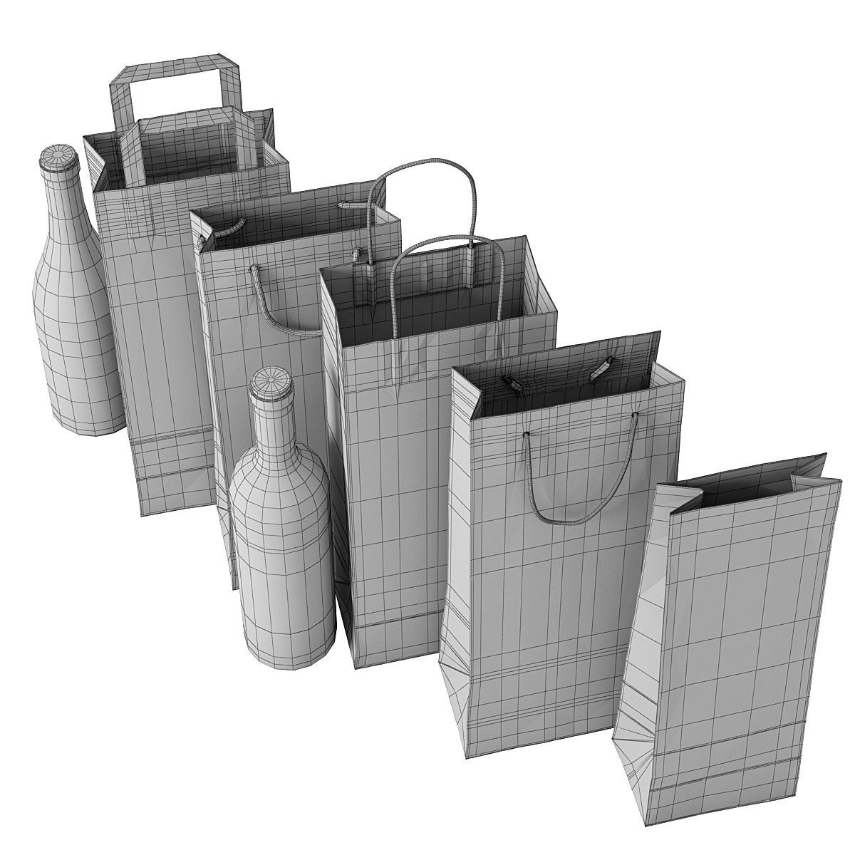 Paper bag 6 3D model_5