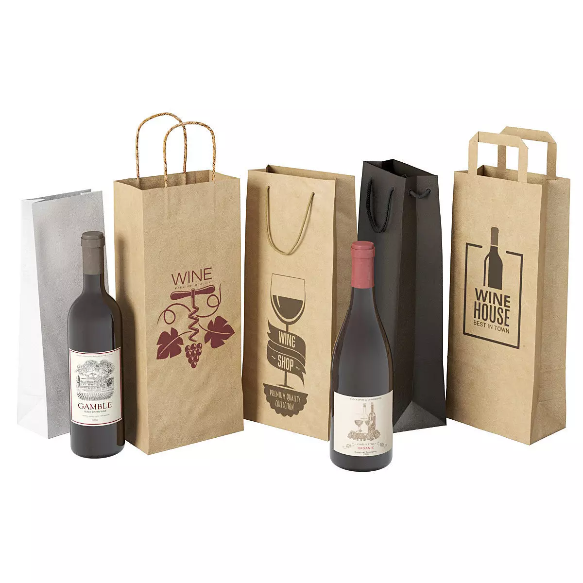 Paper bag 6 3D model_0