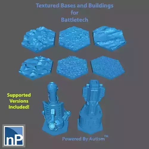 Battletech Buildings and Bases - pack 2 Free 3D print model