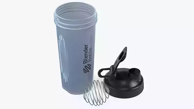 BlenderBottle Classic Bottle Disassembled White 3D model