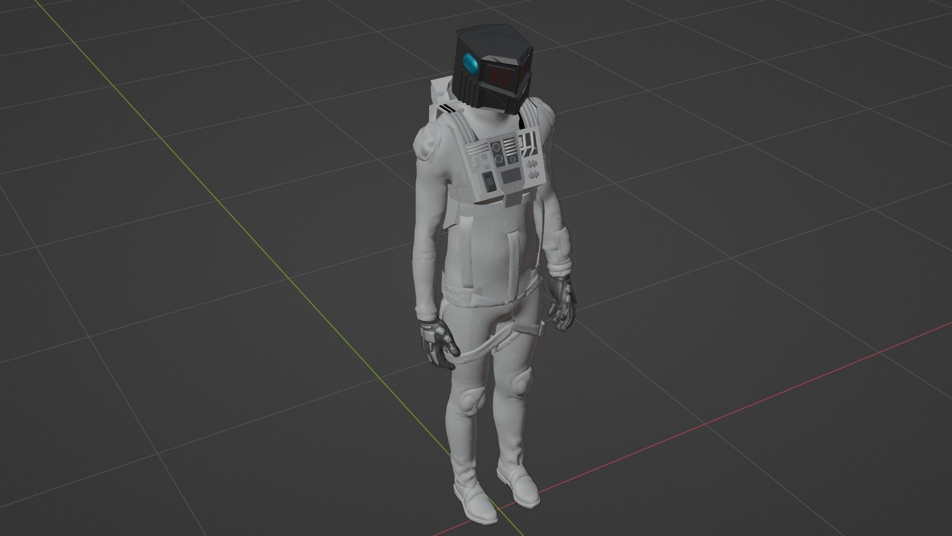 Robot Soldier - Assault Soldier Low-poly 3D model_5