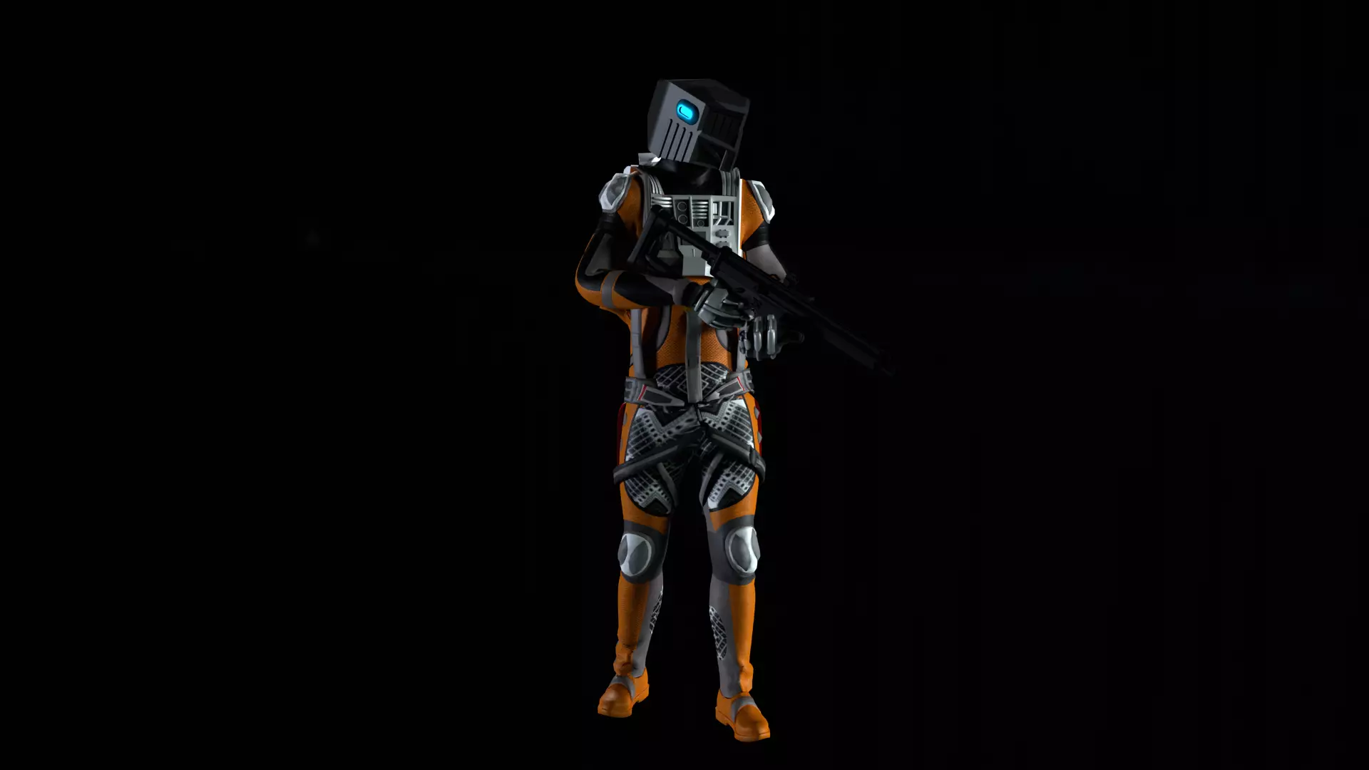 Robot Soldier - Assault Soldier Low-poly 3D model_0