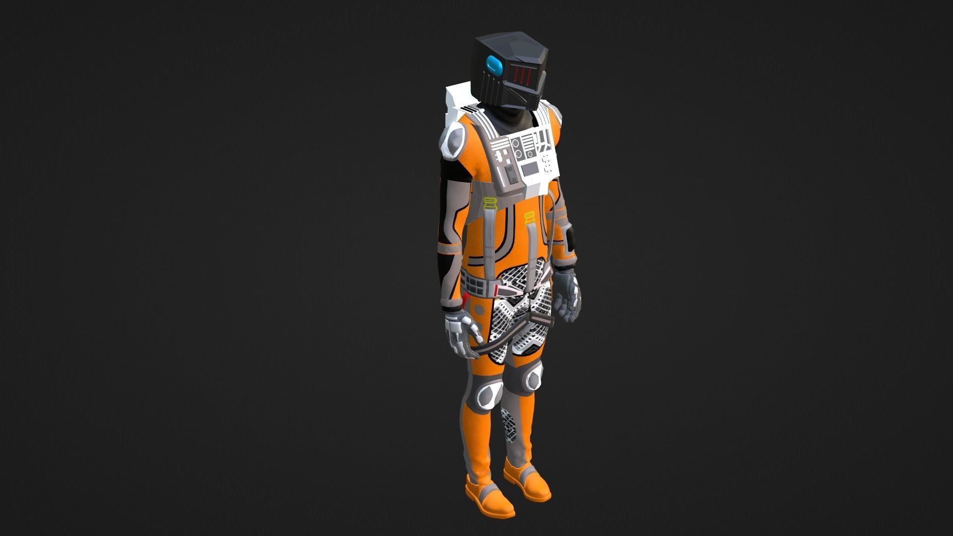 Robot Soldier - Assault Soldier Low-poly 3D model_1