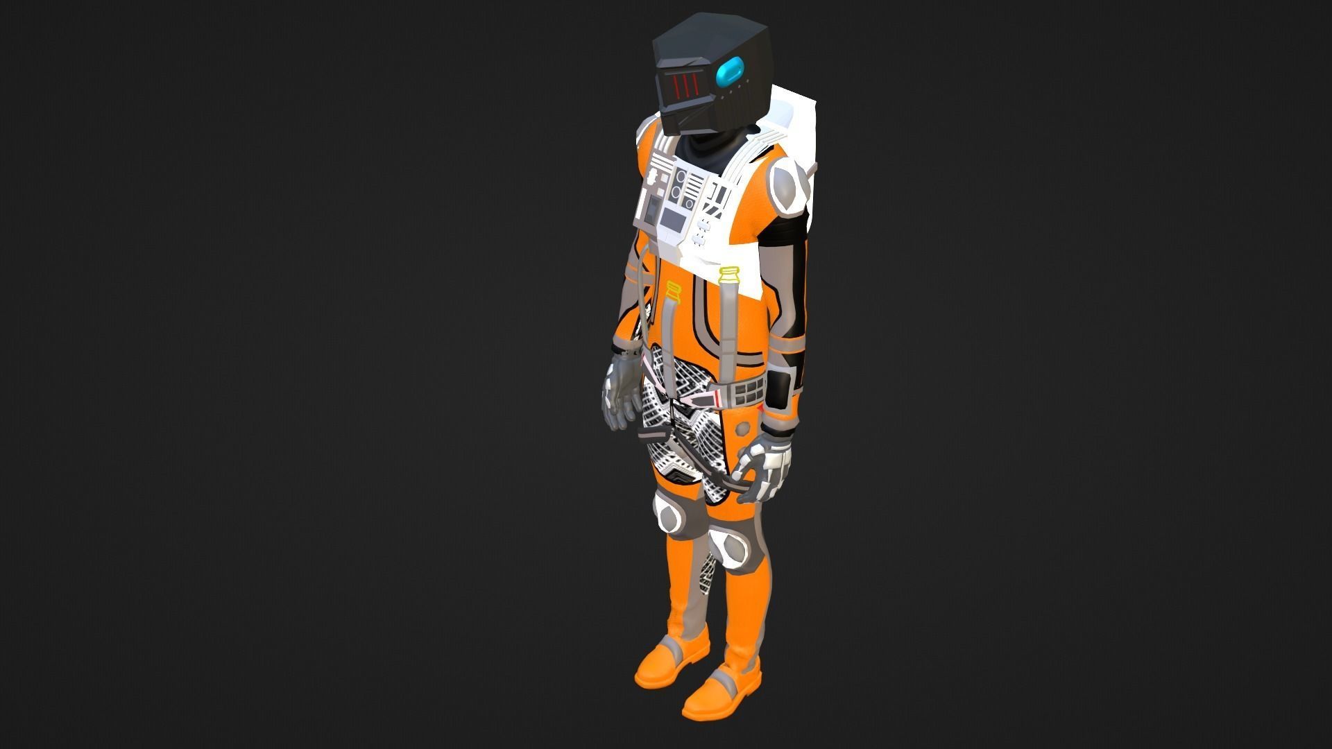 Robot Soldier - Assault Soldier Low-poly 3D model_3
