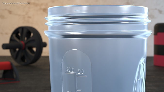 BlenderBottle Classic Bottle with Protein White 3D model 5