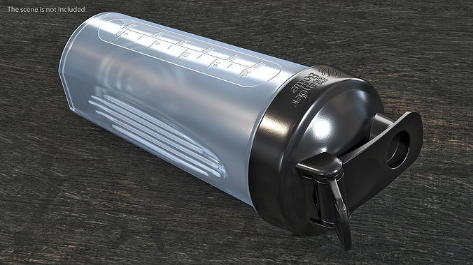 BlenderBottle Classic Bottle with Protein White 3D model 6