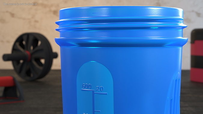 BlenderBottle Classic Bottle with Protein Cyan 3D model 5